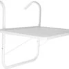 Luxe Inklapbare Balkontafel – 52 X 40 X 56cm – Wit – Hangend – Balkonbar – Balkontafels – Balkontafeltje – Hangtafel Balkon – Balcony Table – Voor Aan Het Balkon – Ophangbaar – Opklapbaar – Tafel – Inklapbaar – Buiten – Tafeltje – Klaptafel -Buitentuin Winkel 1200x876