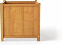 Houten Plantenbak Met Wieltjes 50x50 - Geolied Duurzaam FSC Acaciahout – Bloembak Buiten - Plantenbakken Buiten - Perfecthomeshop -Buitentuin Winkel 1200x878 5