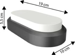 V-Tac Zwarte Ovale LED Plafondlamp Klein -Buitentuin Winkel 1200x878 6