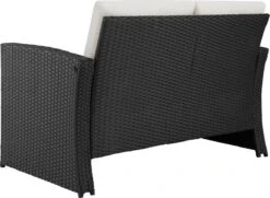 Tectake - Wicker Zitgroep Tuinset Lucca - Zwart - 404131 -Buitentuin Winkel 1200x880 1