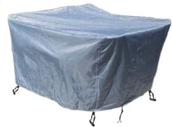 COVER UP HOC - Diamond Hoes Tuinmeubelen- 250x250x90 Cm - Tuinset Beschermhoes Waterdicht Met Stormbanden, Trekkoord En Afwaterings HOCCIE - Zilvergrijze Hoes Tuinmeubels -Buitentuin Winkel 1200x890