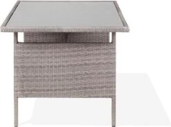 Beliani VITERBO - Loungeset Voor 8 - Grijs - PE Rotan -Buitentuin Winkel 1200x891