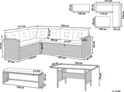 Beliani VITERBO - Loungeset Voor 8 - Grijs - PE Rotan -Buitentuin Winkel 1200x896 1
