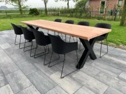 Tuintafel Douglas 300 Cm X 90 Cm | Stalen Poten | 8-10 Personen | DuuMaa -Buitentuin Winkel 1200x899 12