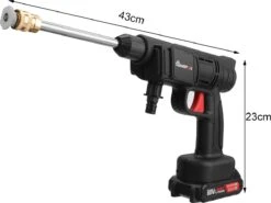 Merkloos Elektrische Accu-Hogedrukreiniger - 1.2mpa - Multifunctioneel Mondstuk - Draagbaar Oplaadbaar Snoerloos - Reinigingsspuitpistool - Met Rijke Accessoires - Voor Auto, Tuin, Terras, Raam - Zwart -Buitentuin Winkel 1200x899 21