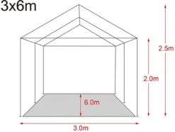 MaxxGarden Partytent - Paviljoen - 3x6m - Incl. Zijwanden - Waterdicht - Zwart -Buitentuin Winkel 1200x902 1