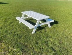 Goedkopepicknicktafels.nl | Witte XL Picknicktafel | Tuintafel 6 Persoons | Wit Gespoten Gedroogd Grenen Hout! -Buitentuin Winkel 1200x918