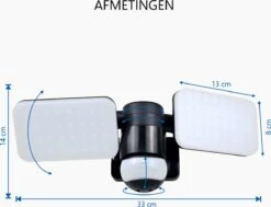 ELRO LF70 Duo LED Buitenlamp Met Bewegingssensor – 2x 10W – 1200LM – IP54 Waterdicht - Zwart -Buitentuin Winkel 1200x919 4