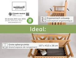 Needs&wants® Houten Tuinbank Met Opbergruimte, 2-zits Kistbank Houten Klassieke Bank Opslag, Grote Tuinopbergbank Van Massief Hout Weerbestendig Voor Buiten Tuin, Balkon, Terras, 115x61x85 Cm, Donker-bruin -Buitentuin Winkel 1200x922 2