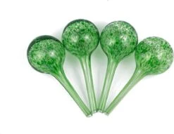 Merkloos Decopatent® 4 Stuks - Waterdruppelaar Voor Planten - Watergever - Glas - Waterbollen - Watergeefsysteem - Plantenbollen - Groen -Buitentuin Winkel 1200x930 3