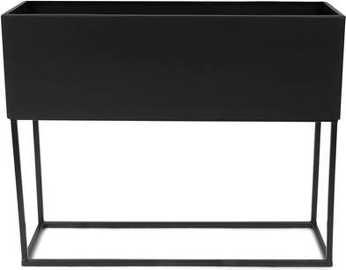 SENZA Rechthoekige Plantenbak - Bloemenbak Ijzer - 42.5 X 34cm - Zwart 4 SENZA Rechthoekige Plantenbak - Bloemenbak Ijzer - 42.5 X 34cm - Zwart - Afbeelding 2