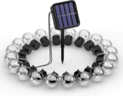 Homèlle Solar Lichtsnoer - 20 LED - 3+2 Meter - Warm-wit - ø5cm - Tuinverlichting Op Zonne-energie - Kerstverlichting - Buitenverlichting - Lichtslinger - Lampjes Slinger - Transparant -Buitentuin Winkel 1200x940 6