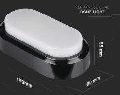 V-Tac Zwarte Ovale LED Plafondlamp Klein -Buitentuin Winkel 1200x958 5