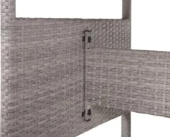 Beliani VITERBO - Loungeset Voor 8 - Grijs - PE Rotan -Buitentuin Winkel 1200x965