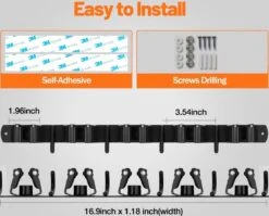 BOTC Bezemhouder - 5 Houders 6 Haken - Gereedschapshouder - Zeflklevend - Bezem Ophangsysteem - Ophanghaken - Tuingereedschap 17 BOTC Bezemhouder - 5 Houders 6 Haken - Gereedschapshouder - Zeflklevend - Bezem Ophangsysteem - Ophanghaken - Tuingereedschap -Buitentuin Winkel 1200x966 3