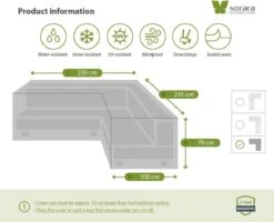 SORARA® Hoes Loungeset Hoekbank 235 X 235 X 70/100 Cm Grijs - Luxe Beschermhoes Tuinbank Met Aantrekkoord. -Buitentuin Winkel 1200x974 1