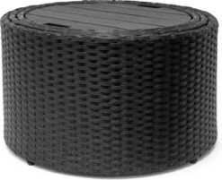 Casaria Polyrattan Zonne-Eiland Ø185cm – Incl. Kussens - Zwart Crème -Buitentuin Winkel 1200x976 2