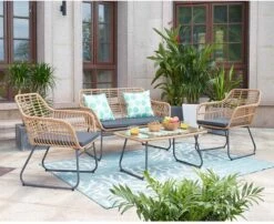 Milton & Oldbrook Tuinset 4-delig Kilsund Naturel