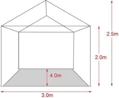 MaxxGarden Partytent - Paviljoen - 3x4m - Incl. Zijwanden - Waterdicht - Wit -Buitentuin Winkel 1200x979