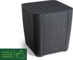 ALLIBERT Keter Luzon Opbergtafel - 39x39x43cm - Donkergrijs -Buitentuin Winkel 1200x989 1