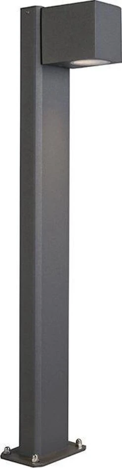 QAZQA Baleno - Moderne Staande Buitenlamp | Staande Lamp Voor Buiten - 1 Lichts - H 650 Mm - Donkergrijs - Buitenverlichting