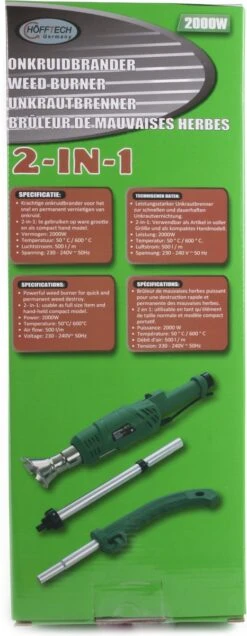 Hofftech Weed Burner Elektrische Onkruidbrander - 2000W - Max. 600 °C - BBQ Aansteker -Buitentuin Winkel 466x1200