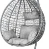 Hangstoel - Ei Stoel - Met Grijze Standaard & Kussens - Tot 125kg 1 Hangstoel - Ei Stoel - Met Grijze Standaard & Kussens - Tot 125kg -Buitentuin Winkel 609x1200