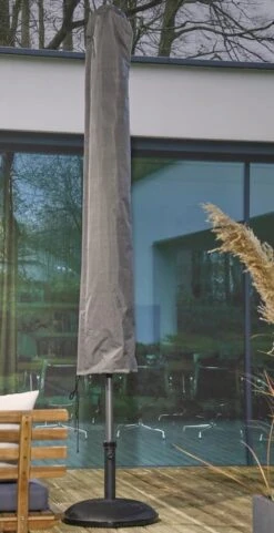 Weersbestendige Parasolhoes - Rond & Vierkant - Max. 3 X 3 M - Grijs / Antraciet - Stokparasol -Buitentuin Winkel 616x1200