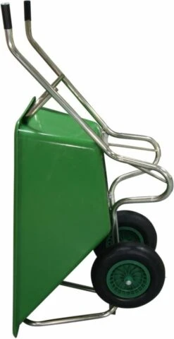 Kruiwagen Met Dubbel Luchtwiel Stal Eco Groen 160 Liter -Buitentuin Winkel 617x1200