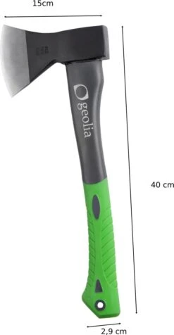 GEOLIA - Bijl - Bijl - Staal - Glasvezelsteel - 0,8 Kg Met Een Stalen Kop Van 0,6 Kg - Bijlen - Handbijl - Kleine Bijl - Kloofbijl - Kloofbijl -Buitentuin Winkel 623x1200 1