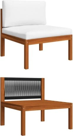 Decoways - 5-delige Loungeset Met Kussens Massief Acaciahout Crèmekleurig -Buitentuin Winkel 642x1200