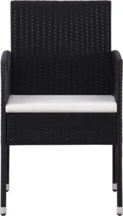 VidaXL 7-delige Tuinset Poly Rattan Zwart -Buitentuin Winkel 681x1200