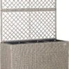 Casaria Polyrattan Bloembak – 3 Bakken Klimophek - Crème -Buitentuin Winkel 732x1200 5