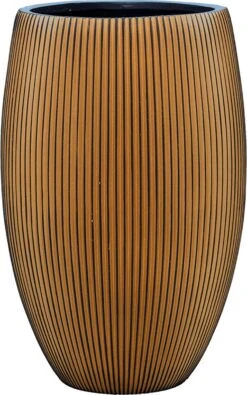 Capi Europe - Vaas Elegant Deluxe Groove XL - 40x61 - Goud - Bloempot Voor Binnen - Opening ⌀29 - GVGB1131 -Buitentuin Winkel 750x1200 1