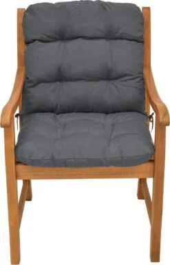 Beautissu Flair NL – Set Van 2 Tuinkussen Lage Rug Antraciet – 100x50 Cm – Zitkussen Matraskussen Voor Tuin Meubelen -Buitentuin Winkel 772x1200