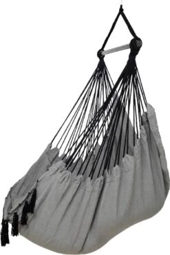 Vita5 XXL Hangstoel | Binnen&Buiten Hangnest | Incl. 2 Kussens En Boekenvak | Volwassenen&Kinderen | Hangmatstoel Tot 225kg | Grijs -Buitentuin Winkel 801x1200 1