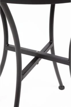 Bolero Ronde Stalen Bistro Tafel Zwart 60cm -Buitentuin Winkel 802x1200