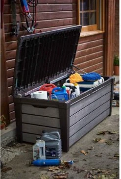 Keter Brushwood Opbergbox - Kussenbox - 455L - 145x69,7x60,3cm - Grafiet -Buitentuin Winkel 813x1200 1