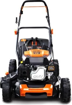 FUXTEC Grasmaaier Benzine - 46cm - Zelfrijdend / Zelftrekkend / Achterwielaandrijving - Mulchfunctie - Opvangbak 50L - FX-RM4646 -Buitentuin Winkel 818x1200 1