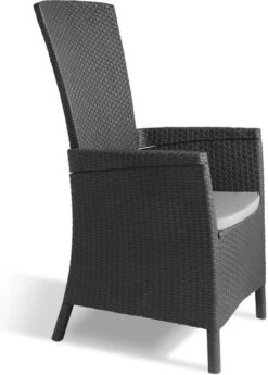Allibert Vermont Verstelbare Tuinstoel - 64x68x107cm - Grafiet -Buitentuin Winkel 860x1200