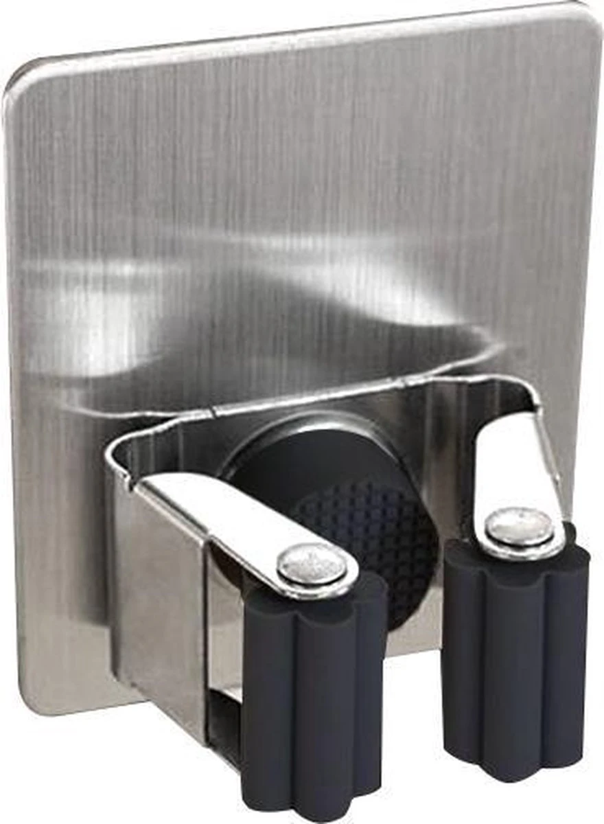 Merkloos Mop Houder - Mop - Houder - Bezem Ophangsysteem - Bezem Houder - Hanger - Staal 4 Merkloos Mop Houder - Mop - Houder - Bezem Ophangsysteem - Bezem Houder - Hanger - Staal - Afbeelding 2