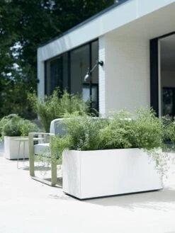 Elho Vivo Matt Finish Lang Wielen 90 - Grote Staande Plantenbak Voor Binnen & Buiten - Gemaakt Van Gereycled Plastic - L 39 X W 88 X H 41 Cm - Wit -Buitentuin Winkel 900x1200 33