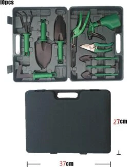 Merkloos 10-Delige Tuingereedschap Set Inclusief Opbergkoffer - Tuinierset - Tuinsetje - Gereedschap Voor Tuin - Tuinschaar - Tuinschepje - Bloemenschaar - Voegenkrabber - Plantenspuit - Grasschaar - Bloemenschep - Tuinhark -Buitentuin Winkel 909x1200 2