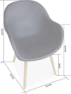 Alice's Garden Kuipstoelen CELEBES - Set Van 4 - Acacia En Kunststof - Grijs -Buitentuin Winkel 918x1200