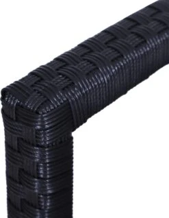 Outsunny Polyrotan Tuinbank 2-zits Parkbank Bank Staal Zwart 867-022 -Buitentuin Winkel 931x1200