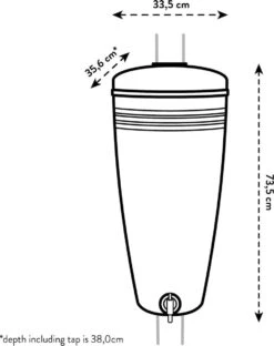 Elho Green Basics Rain Catcher 33 - Regenton Voor Balkonbuiten - Ø 33.5 X H 73.5 Cm - Grijs/Living Concrete 16 Elho Green Basics Rain Catcher 33 - Regenton Voor Balkonbuiten - Ø 33.5 X H 73.5 Cm - Grijs/Living Concrete -Buitentuin Winkel 951x1200