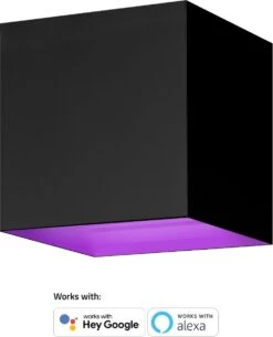 Hombli Wandlamp Voor Binnen En Buiten - Wit En Gekleurd Licht – Aanpasbare Lichthoek, Slimme LED Verlichting, Bad & Woonkamer, Waterdicht, Aluminium, Zwart -Buitentuin Winkel 973x1200 4