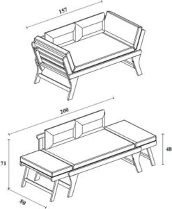 Loungebank Tuin FSC Antraciet – Makkelijk Verstelbaar Lounge Bank Balkon – Tuinbank Lounge Hardhout FSC – Perfecthomeshop -Buitentuin Winkel 984x1200