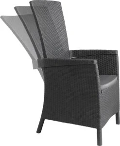 Allibert Vermont Verstelbare Tuinstoel - 64x68x107cm - Grafiet -Buitentuin Winkel 992x1200 4