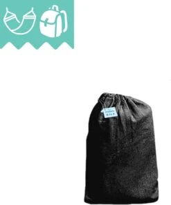 Dubbele Hangmat Zwart Met Spreidstok - 1 Of 2 Persoons - Lig Oppervlak 190x150cm - Lengte 260cm -Buitentuin Winkel 997x1200